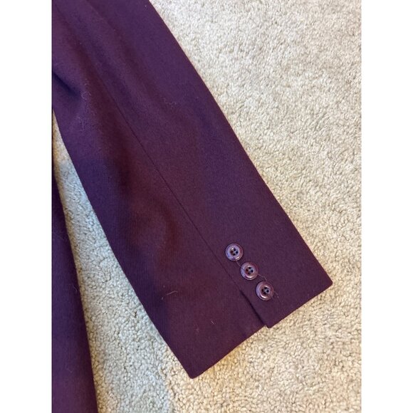 Worthington Women's Size 16 Burgundy Blazer 100% Wool Office Career - Picture 13 of 16